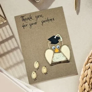 Unusual Thank You for Helping Me Grow Homemade Card. Perfect card for your teacher with Owl.