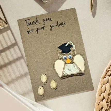 Unusual Thank You for Helping Me Grow Homemade Card. Perfect card for your teacher with Owl.