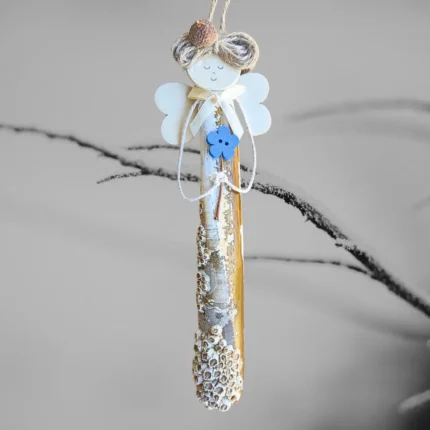 Special Handmade Shell Ornament made of Razor shell and wooden wings.