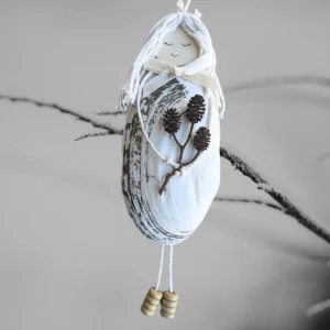 Unique and Beautiful Handmade Shell Angel Ornament Beautiful Handmade Shell Angel Ornament made of white seashell in the UK.