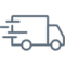 Delivery truck icon representing the Heart in Creation website's home page for delivery services.