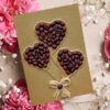 Cute Handmade Valentine's Day Card Cute Handmade Valentine's Day Card, unique personalised Valentine’s Day card made of coffee beans shaped into a flower.