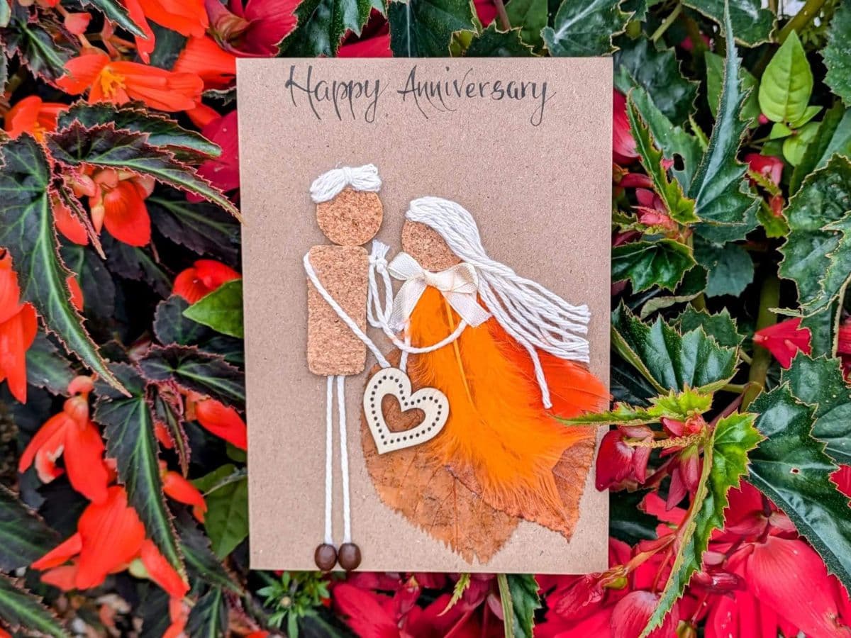 Close-up of bespoke handmade greeting cards during production in our Bollington, SK10 (UK) creative studio.